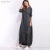 plus size women s solid color round neck long sleeve dress nihaostyles clothing wholesale NSJR70578