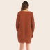 vestido suelto de manga larga con cuello redondo para mujer nihaostyles ropa al por mayor NSJR70579