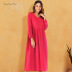 Pure Color Loose Long Sleeve Dress nihaostyles clothing wholesale NSJR70580