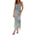 summer sling split printed long skirt dress female nihaostyles clothing wholesale NSJR70585
