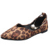 Zapatos de leopardo de fondo plano NSJJX70643