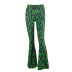 Green Print Casual Pants NSHTL65704