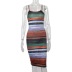 nihaostyle clothing wholesale print stripe contrast color dress NSJYF65770