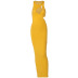 nihaostyle clothing wholesale summer women s new yellow sexy hollow long skirt NSLJ65801