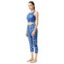 printed yoga cropped sports set nihaostyles clothing wholesale NSXPF70757