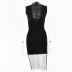 autumn and summer sleeveless V-neck dress stitching nihaostyles clothing wholesale NSFD70772