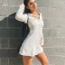 summer dress single-breasted cardigan long-sleeved short skirt female nihaostyles clothing wholesale NSFD70775
