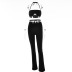 Small Tube Top Strap Elastic Trousers Women NSFD70777