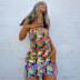 summer new fashion print strap sexy dress nihaostyles clothing wholesale NSHLJ70834