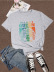 Camiseta de manga corta con estampado de letras en color queen de gran tamaño, ropa de nihaostyles al por mayor NSXPF70838