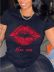 letters lips letter printing short-sleeved t-shirt nihaostyles clothing wholesale NSXPF70842