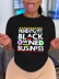 Large size black color letter printing short-sleeved t-shirt nihaostyles clothing wholesale NSXPF70843