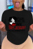 Large size letter girl printed short-sleeved t-shirt nihaostyles clothing wholesale NSXPF70847