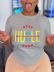 Large size color letter printing short-sleeved t-shirt nihaostyles clothing wholesale NSXPF70848