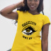 Large size eye cross print short-sleeved t-shirt nihaostyles clothing wholesale NSXPF70854