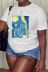 Camiseta de manga corta con estampado de pintura en color de gran tamaño, ropa de nihaostyles al por mayor NSXPF70863