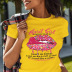 Large sizepink big lips printed short-sleeved t-shirt nihaostyles clothing wholesale NSXPF70866