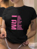color letter printing short-sleeved t-shirt nihaostyles clothing wholesale NSXPF70867