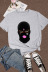 Large size pink cross mask printed short-sleeved t-shirt nihaostyles clothing wholesale NSXPF70868
