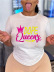 queen letter crown printed short-sleeved t-shirt nihaostyles clothing wholesale NSXPF70870