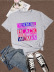 black color letter printing short-sleeved t-shirt nihaostyles clothing wholesale NSXPF70871