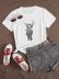 print short-sleeved t-shirt nihaostyles clothing wholesale NSXPF70876