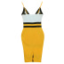 women s deep V contrast color print suspender dress nihaostyles clothing wholesale NSGMY70881