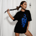 women s dragon printing loose T-shirt nihaostyles clothing wholesale NSGMY70882
