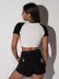 Black & White Casual Short Slim Printed T-Shirt NSGMY70924