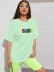 women s letter printing casual short-sleeved T-shirt nihaostyles clothing wholesale NSGMY70935