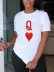 Print Q Love Round Neck Short Sleeve Ladies T-shirt nihaostyles clothing wholesale NSZZF70990