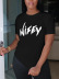 wieey Print Letter Round Neck Short Sleeve Ladies T-shirt nihaostyles clothing wholesale NSZZF71015