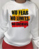 no fear Print Letter Round Neck Long Sleeve Ladies Sweatshirt nihaostyles clothing wholesale NSZZF71036