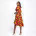 fashion new printing women s V-neck strap skirt nihaostyle clothing wholesale NSMDF71104