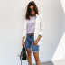 wholesale women s clothing Nihaostyles slim solid color all-match denim shorts NSXMI66130