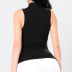 wholesale clothing Nihaostyles Slim Knit Sleeveless Top Hollow Band High Neck Vest NSGMY65825
