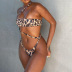 wholesale ropa de mujer Nihaostyles personalidad con estampado de leopardo expuesto sexy traje de baño de una pieza NSDLS65865