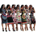 Multicolor Print Dress NSCQ65938