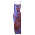 nihaostyle clothing wholesale Printed Sling Dress NSYLF65994