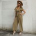 wholesale clothing Nihaostyles solid color sexy nine-point wide-leg jumpsuit NSYIC66050