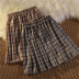 wholesale women s clothing Nihaostyles elastic waist plaid retro skirt   NSYID66256