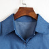 wholesale women s clothing Nihaostyles solid color tie waist shirt pocket sleeve sleeve denim dress NSJR66102