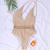 Irregular Double Shoulder Strap Hollow Lace Solid Color Swimwear NSDYS66376