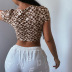 wholesale clothing vendors Nihaostyles hit color polka dot printing self-cultivation short T-shirt NSXE66416