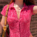 wholesale clothing vendors Nihaostyles single breasted slim cardigan V-neck top NSXE66419