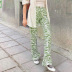 wholesale clothing vendors Nihaostyles striped high-waist straight-leg wide-leg pants NSXE66420