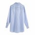 Proveedores de ropa al por mayor camisa suelta a rayas de costura de verano Nihaostyles NSAM66463
