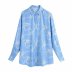 wholesale clothing vendors Nihaostyles summer silk satin texture printed shirt NSAM66464
