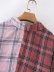 wholesale clothing vendors Nihaostyles summer color matching pink check blouse NSAM66475