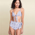 nihaostyle clothing wholesale High-waisted sling print split swimsuit NSLUT66513